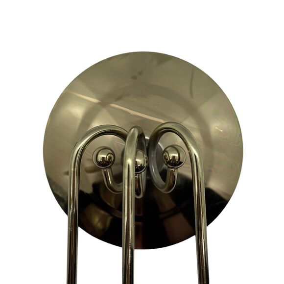 Brass Gold Tone Wall Candle Holder Sconce 3 Arm Candelabra USA Vintage Retro - Picture 4 of 15